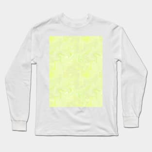 Pastel Yellow Green Silk Marble - Digital Liquid Paint Long Sleeve T-Shirt